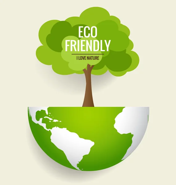 ECO AMIGO. Concepto ecológico — Vector de stock