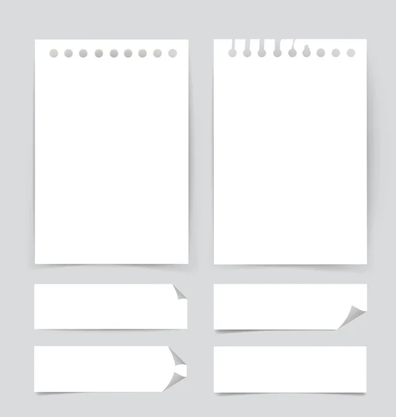 Witte Opmerking papers — Stockvector