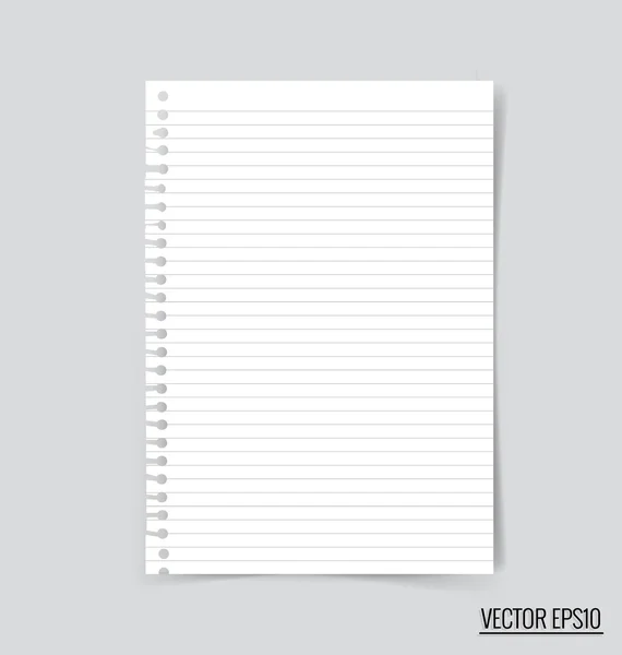 Papier de note blanche — Image vectorielle