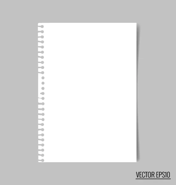 Papier de note blanche — Image vectorielle