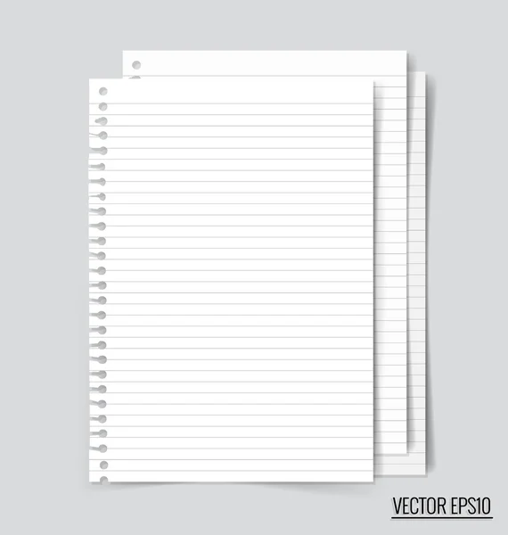 Beyaz Not kağıtları — Stok Vektör