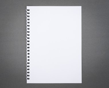 Boş beyaz not defteri