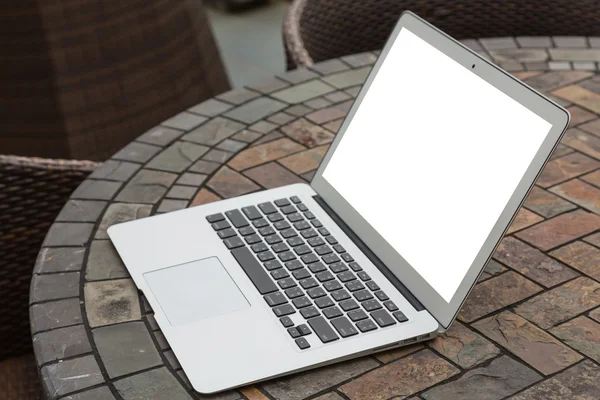 Leerer Bildschirm des Laptops — Stockfoto