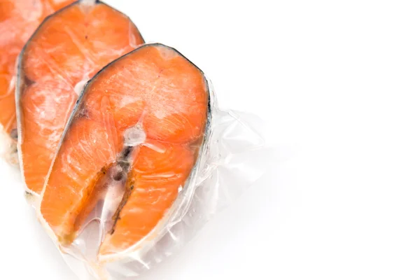 Filetes de salmão congelados — Fotografia de Stock