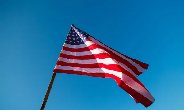 American flag over sky — Stock Photo, Image