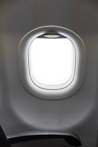 Round Airplane window — Stock Photo, Image