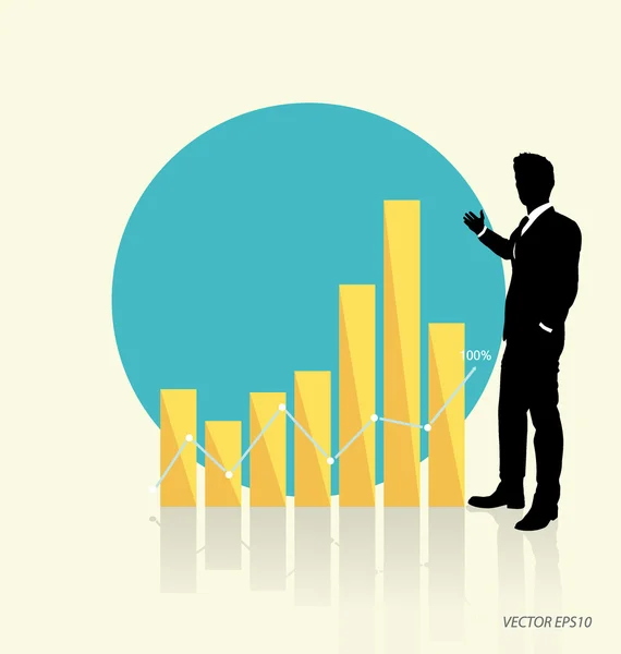 Gráfico de negocios al éxito — Archivo Imágenes Vectoriales