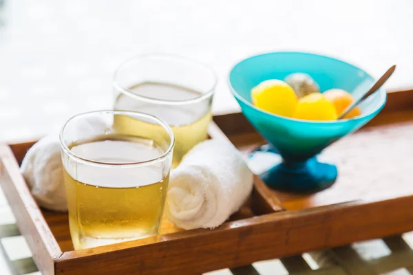 Ice tea with fruits — Stock Photo, Image