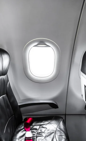 Assentos de avião na cabine — Fotografia de Stock