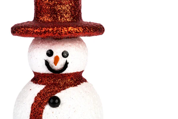 Sorrindo Natal boneco de neve — Fotografia de Stock