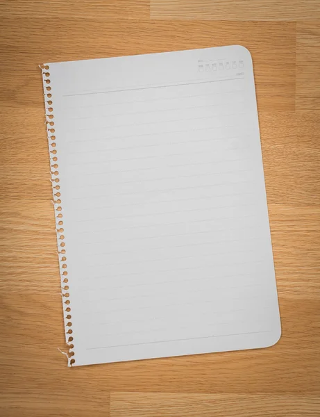 Witte notebookpapier — Stockfoto