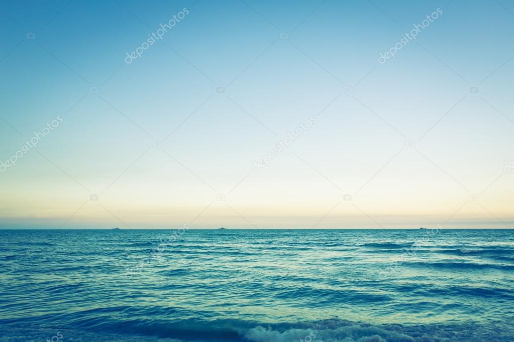 Blue sea and clear sky