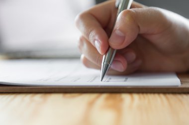 El ile başvuru formunda yazılı kalem