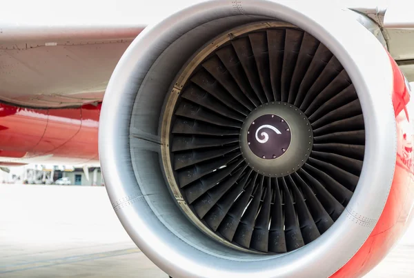 Airplane wing Turbine — Stock Photo, Image