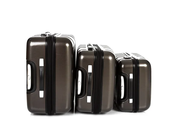Чорні валізи для подорожей — стокове фото