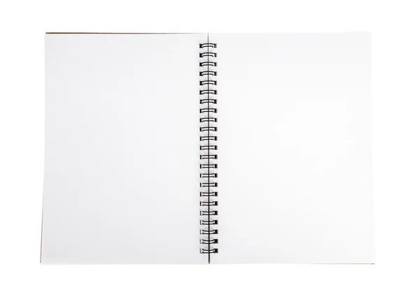 Cuaderno en blanco maqueta hasta — Foto de Stock