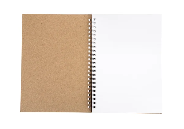 Cuaderno en blanco maqueta hasta — Foto de Stock