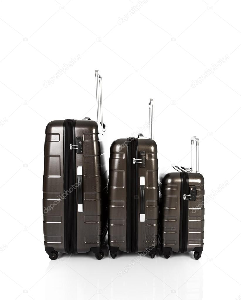 Black suitcases for travelling
