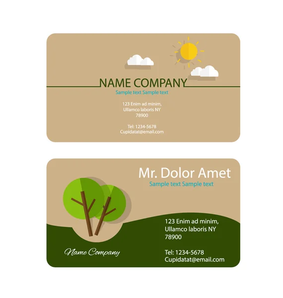 Plantilla moderna de tarjetas — Vector de stock