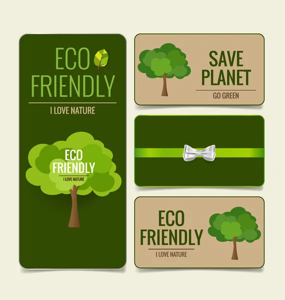 Eco friendly banners — Stock Vector