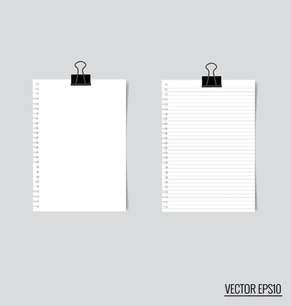 Various white papers — Stock Vector