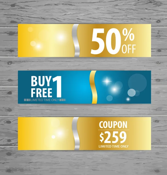 Holiday Gift Coupons — Stock Vector