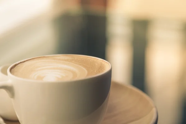 Hot latte art coffee — Stock Photo, Image