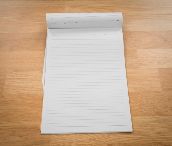 Άσπρο σημειωματάριο έγγραφα — Φωτογραφία Αρχείου