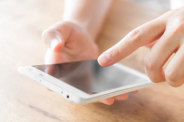 Hands touch Smart Phone — Stock Photo, Image