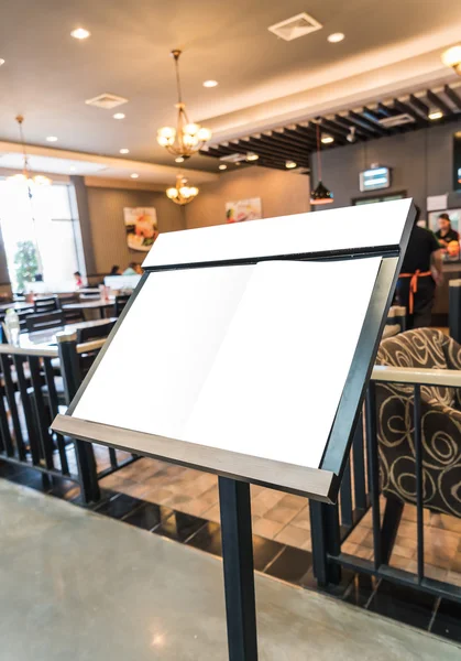 White menu board — Stock Photo, Image