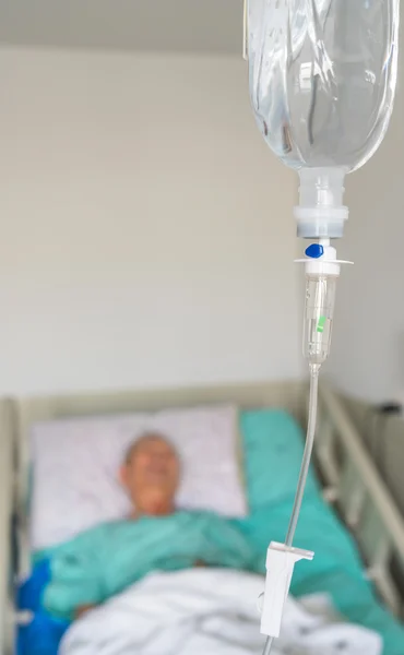 Infusion bottle with IV solution — Stock Photo, Image