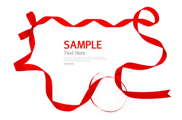 Shiny red ribbon — Stock Photo, Image