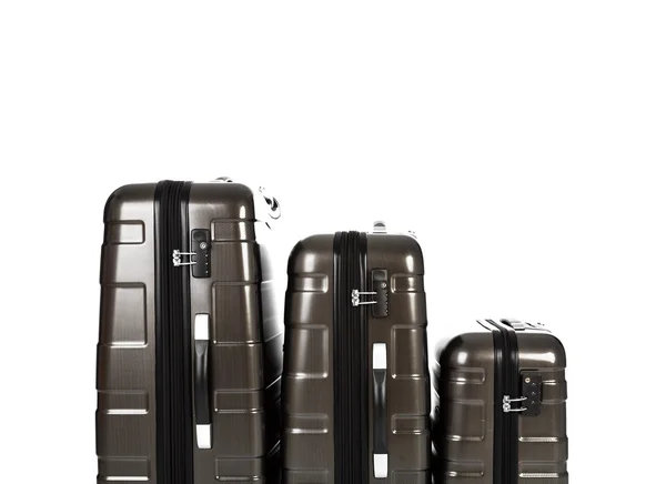 Handtag plast resväskor — Stockfoto