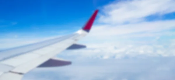날으는 비행기 날개 — 스톡 사진