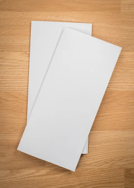 Trojdílné bílé šablona papíry — Stock fotografie