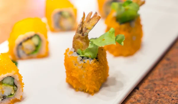 Fresh sushi rolls — Stock Photo, Image