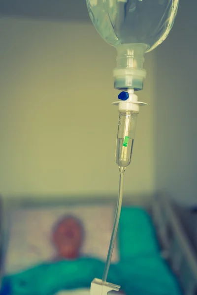 Infusion bottle with IV solution — Stock Photo, Image