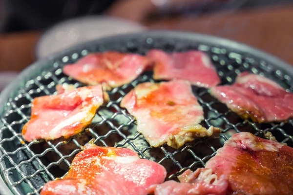 Fatias de carne de carne de churrasco — Fotografia de Stock