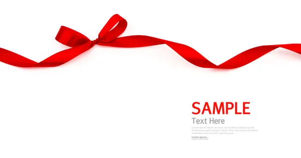 Shiny red ribbon — Stock Photo, Image