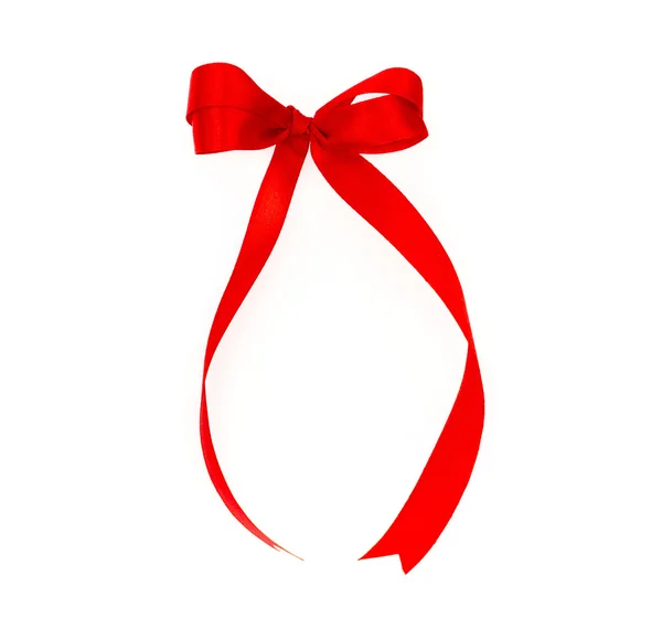 Shiny red ribbon — Stock Photo, Image