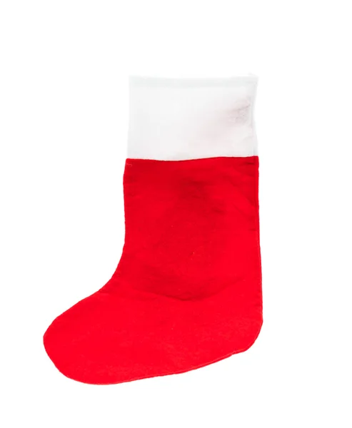 Calcetín rojo de Santa — Foto de Stock
