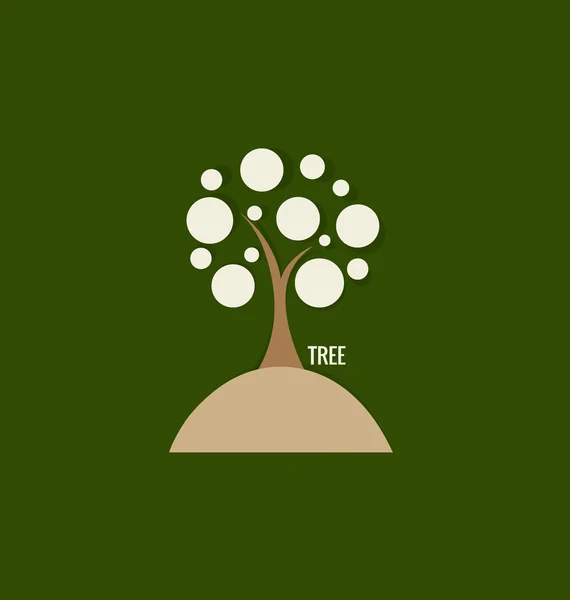Ökologiekonzept mit Baum — Stockvektor