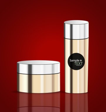 Cosmetics packaging presents clipart
