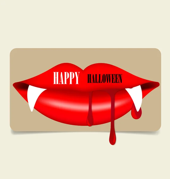 Felices labios de Halloween — Vector de stock