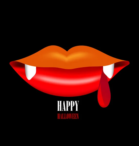 Happy Halloween vampire mouth — Stock Vector