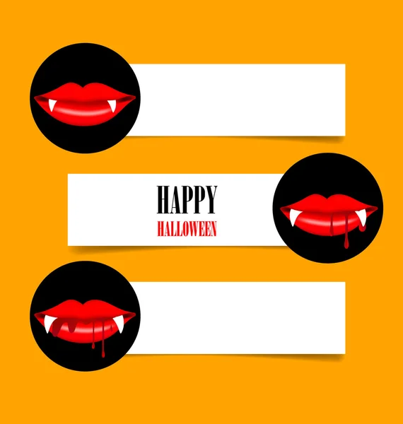 Feliz Halloween labios enojados — Archivo Imágenes Vectoriales