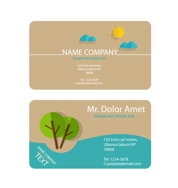 Tarjetas de visita modernas — Vector de stock