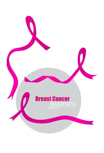 Concientización sobre el cáncer de mama — Vector de stock