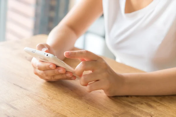 Hands touch the Screen — Stock Photo, Image