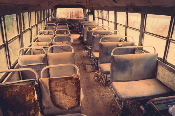 Vecchio interno del bus — Foto Stock